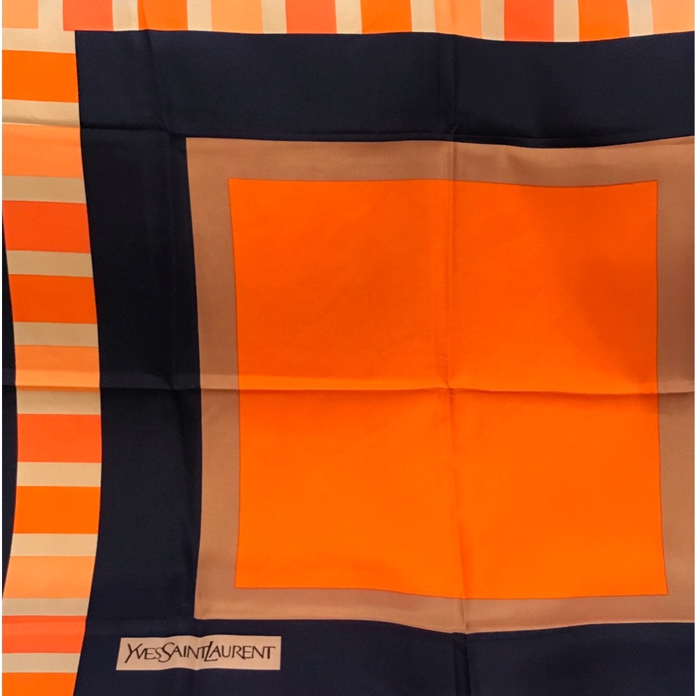 Yves Saint Laurent Silk Scarf in Box 😍🧡🔥 - Picture 14 of 17